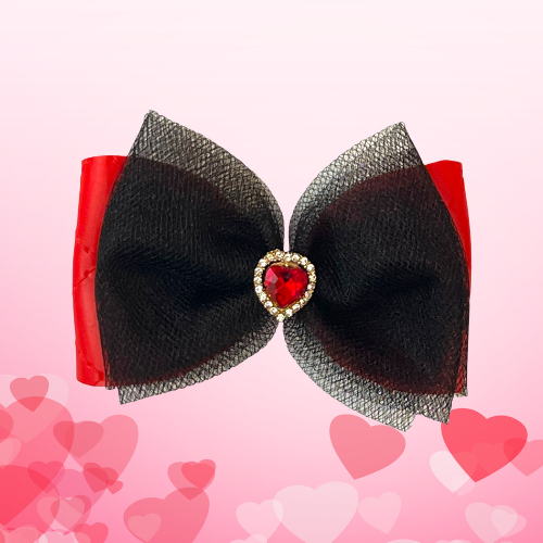 Tulle Heart Dog Hair Barrette