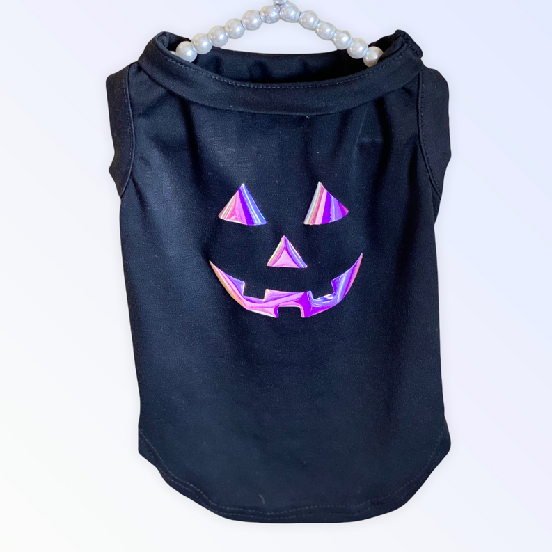 Iridescent Halloween Pumpkin Dog Dress or Tee