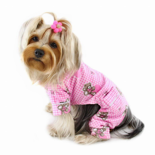 Adorable Teddy Bear Love Flannel Pajamas